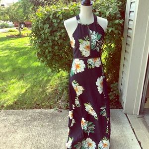 Navy Floral Dress